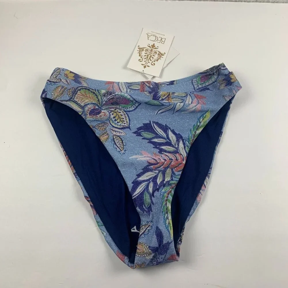 Becca South Pacific Danielle French Cut Women's‎ Swim Bottom Blue Small NWT 6271